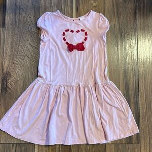 Janie and Jack Pink Dress with Heart on front Size 6.